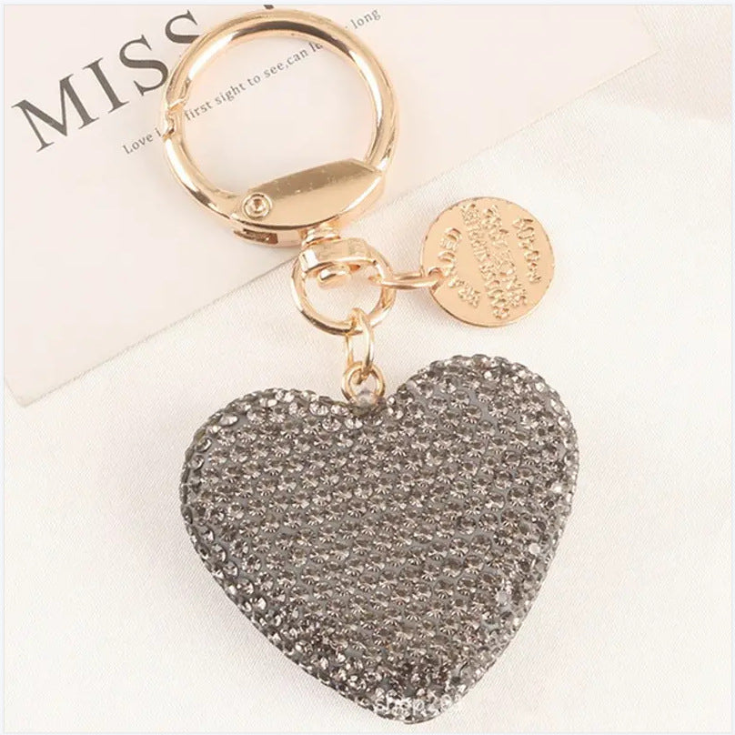 Wholesale Love Car Creative Diamond studded Love Text Metal Keychain